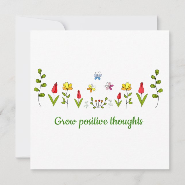 Crecer pensamientos positivos flores (Anverso)