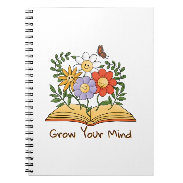 Crecer sus libretas de notas florales para libros  (Frente)