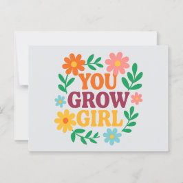 Creces Chica - Tarjeta Inspiradora floral brillant