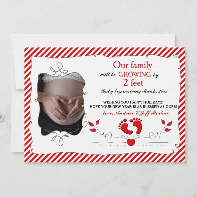 Crecimiento de la Invitación de embarazo por feria (Anverso)