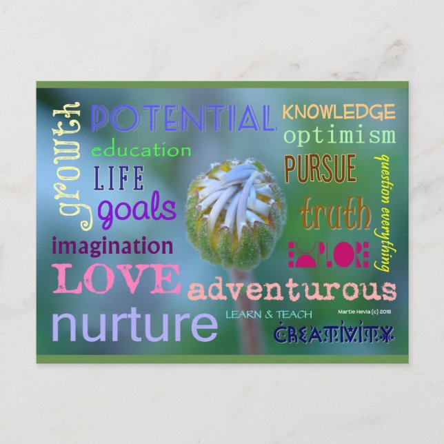 Crecimiento potencial | Postal Blue Beach Song™ (Anverso)