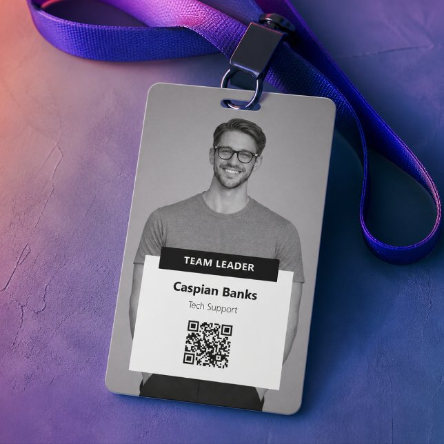 Credencial de identificación 3x5 | Tarjetas de emp (Custom employee photo lanyard badges for team identity and event access)