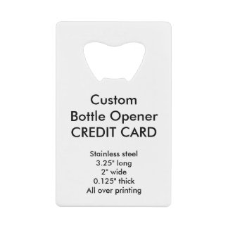 Crédito Abrebotellas de encargo del estilo de la tarjeta