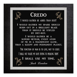 Credo — Jack London — Impresión artística
