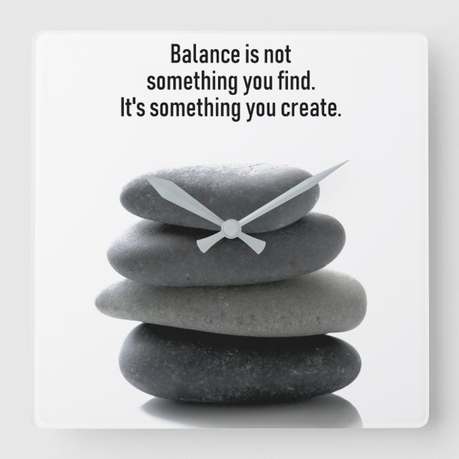 Cree el reloj de pared cuadrado de la balanza (Anverso)