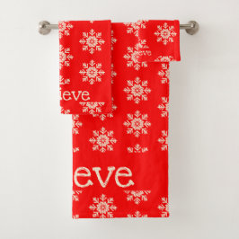 Cree en el patrón del copo de nieve Blanco rojo