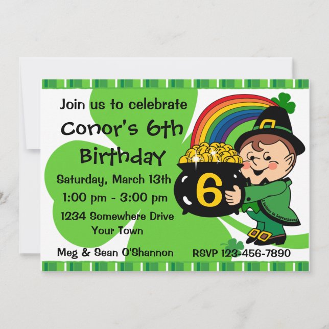 Cree en la invitación a la fiesta de cumpleaños de (Anverso)