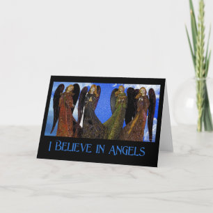 Cree en la tarjeta de felicitación de los ángeles