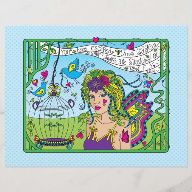 Cree en su hoja de papel plana de 11"x 8.5" (Anverso)