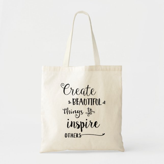 Cree la bolsa de asas hermosa de las cosas (Frente)