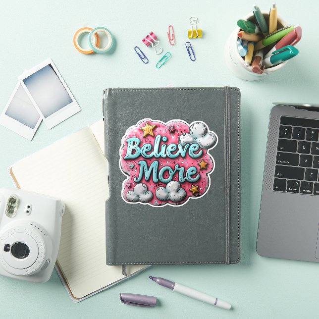 Cree más" Pegatina Inspirador con estrellas y (Funda para iPad)