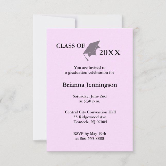 Cree su propia invitación 7 de la graduación (Anverso)