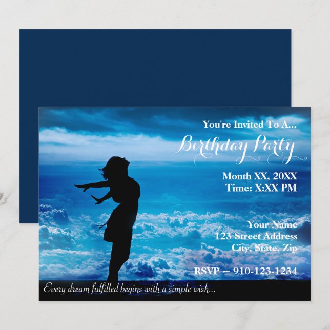 Cree su propia invitación de la celebración del (Anverso / Reverso)