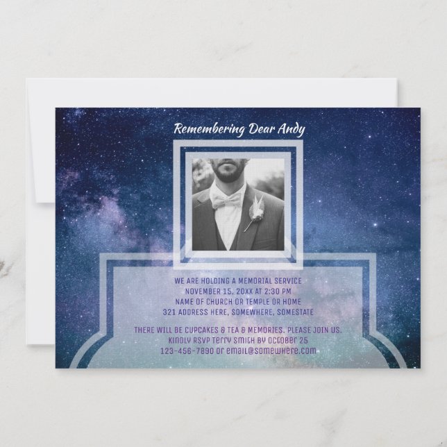 Cree su propia invitación de la ceremonia (Reverso)