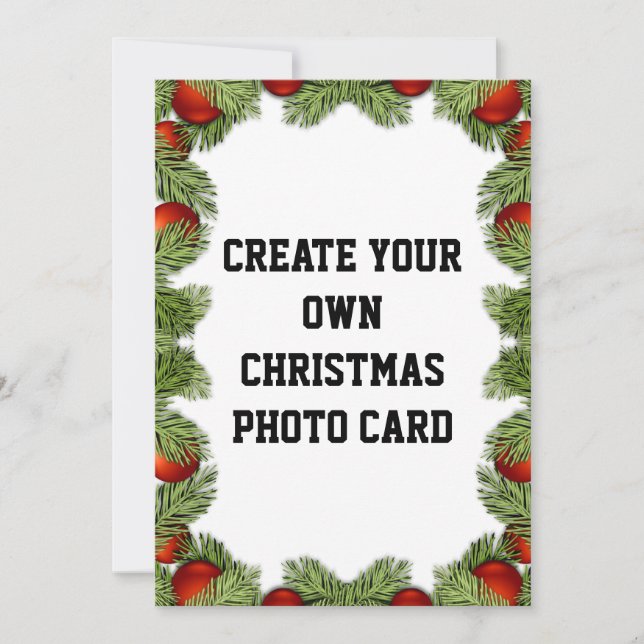 CREE SU PROPIA TARJETA DE FOTO DE NAVIDAD (Anverso)