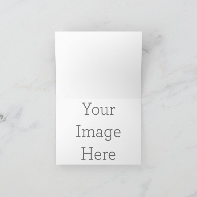 Tarjeta plegada personalizada, Tamaño: Pequeña (10,2 cm x 14,2 cm), Papel: Mate signatura, Sobres: Blanco (Interior)