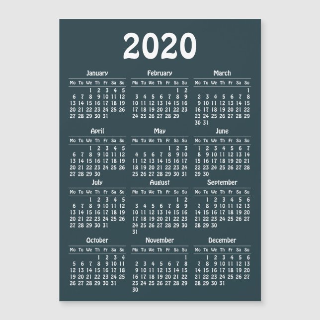 Cree su propia tarjeta magnética del calendario 20 (Anverso)
