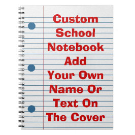 Cree su propio cuaderno del papel de escuela de la