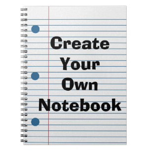 Cree su propio cuaderno lindo del papel de escuela