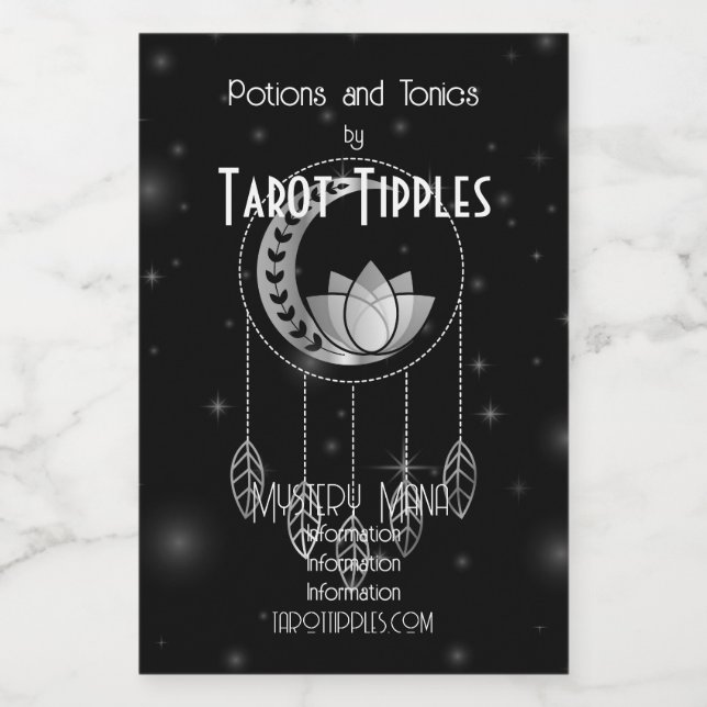 Cree su propio Dreamcatcher Silver Lotus Moon (Etiqueta única)