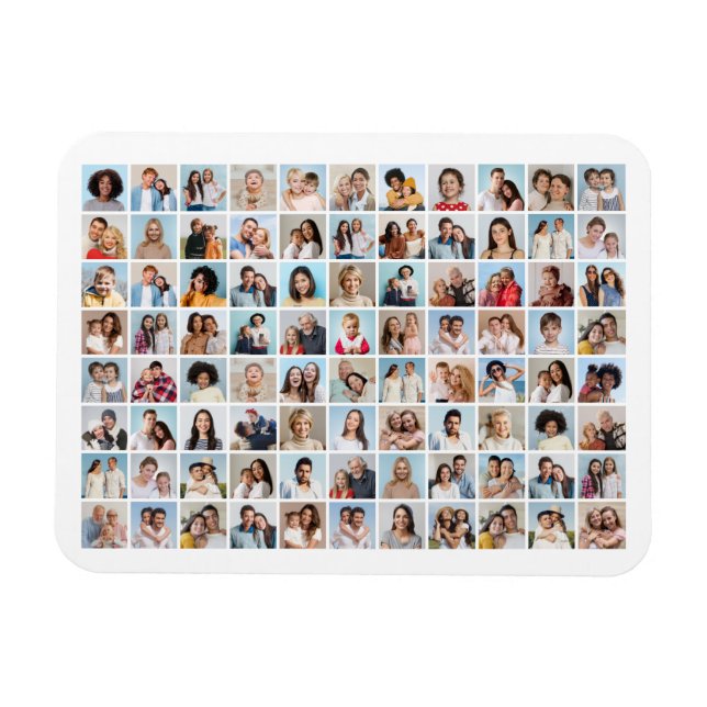 Cree su propio imán flexible de 88 Collages de fot (Horizontal)