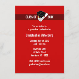 Cree su propio rojo 10 de la invitación de la