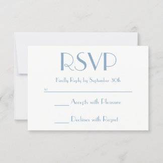 Cree su propio RSVP azul y blanco polvoriento