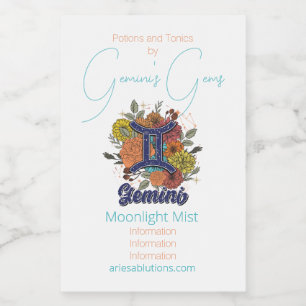 Cree su propio Zodiac Gemini Floral Starry