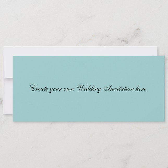 Cree sus propias invitaciones azules del boda (Anverso)