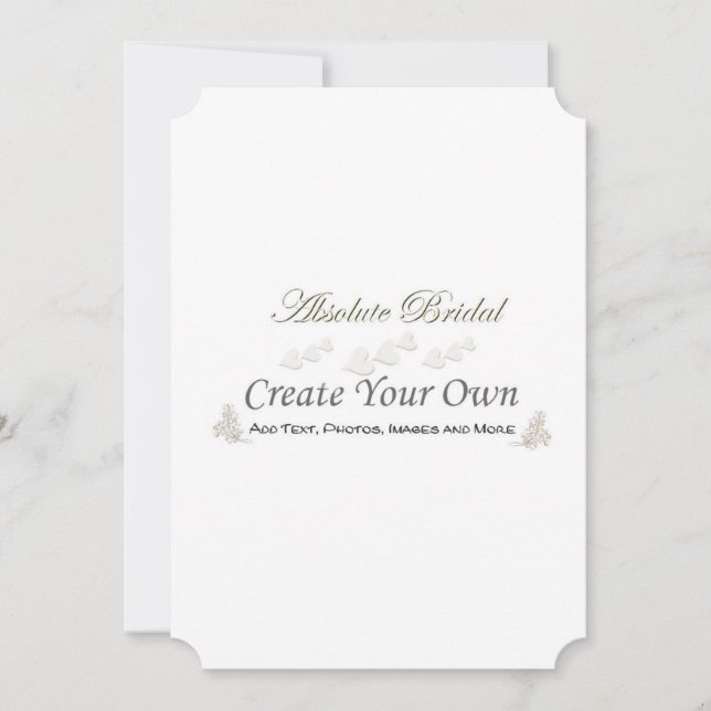 Cree sus propias invitaciones de la boda (Anverso)