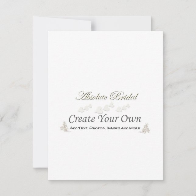 Cree sus propias invitaciones de la boda 4,25" x (Anverso)
