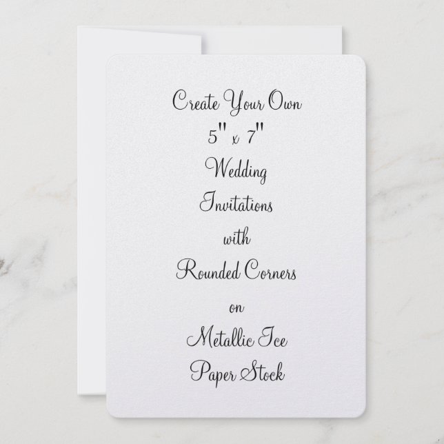 Cree sus propias invitaciones de la boda 5" x 7" (Anverso)