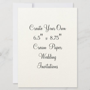 Cree sus propias invitaciones del boda 6,5" x