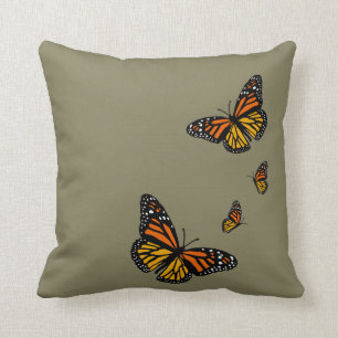 Cree un Cojín decorativo de las mariposas de