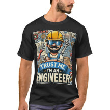 "Créeme, soy ingeniero" camiseta oscura 3D