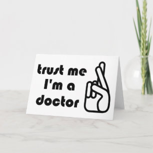 Créeme, soy una tarjeta de felicitación Médica