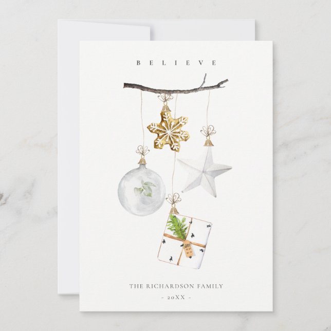 Creen los Ornamentos de Navidad de la Estrella Coo (Anverso)