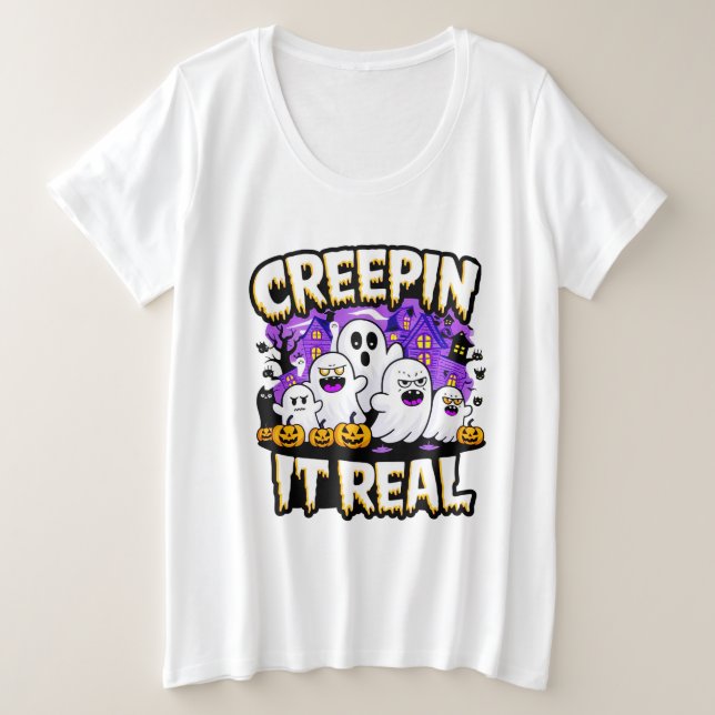 Creeping' It Real | Fun de diseño de Halloween fan (Anverso del diseño)
