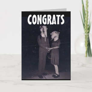 CREEPY FUNNY HORROR BODAS CONGRAMAS TARJETA DE REU