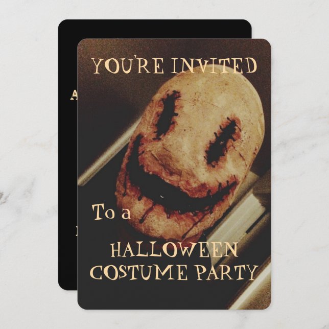 Creepy Guy Halloween Party Invitación (Anverso / Reverso)