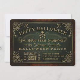 Creepy Invitación de Fiesta de Halloween Feliz Ver