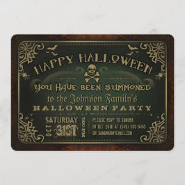 Creepy Invitación de Fiesta de Halloween Feliz Ver