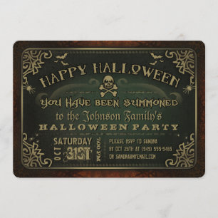 Creepy Invitación de Fiesta de Halloween Feliz Ver