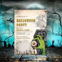 Creepy Invitación de la fiesta de Halloween para A