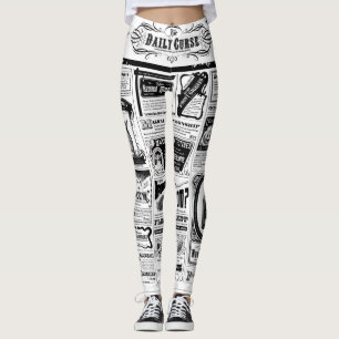 Creepy leggings de periódicos