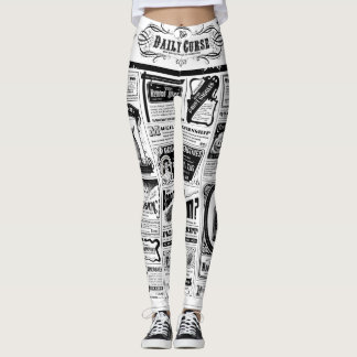 Creepy leggings de periódicos