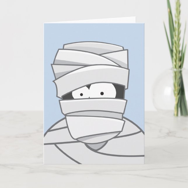 Creepy Mummy Kids Halloween Tarjeta de saludo (Anverso)