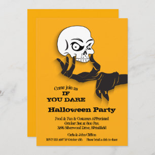 Creepy Skull Halloween Party Invitaciones