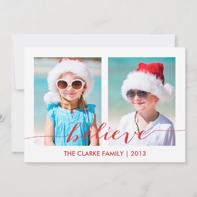 Creer dos tarjetas de vacaciones fotográficas (Anverso)