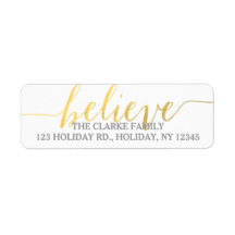 Creer en el guión dorado | Etiqueta de dirección d